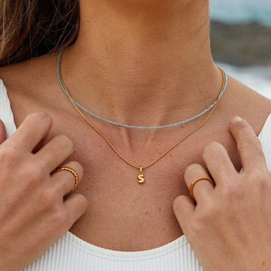 Golden Balloon Letter Pendant – FIORENE