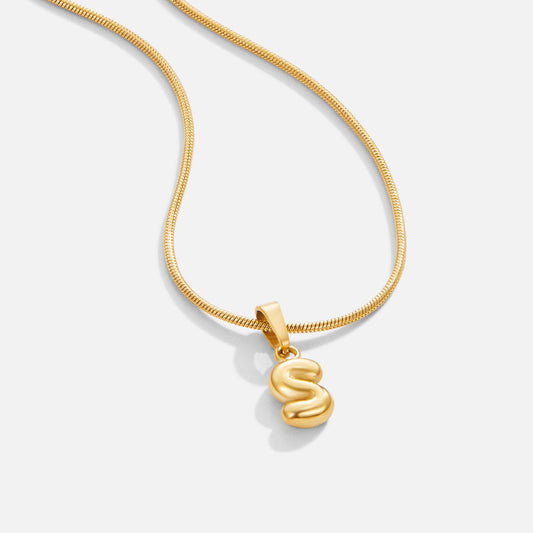 Golden Balloon Letter Pendant – FIORENE