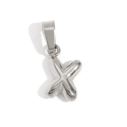 Silver Balloon Letter Necklace – FIORENE