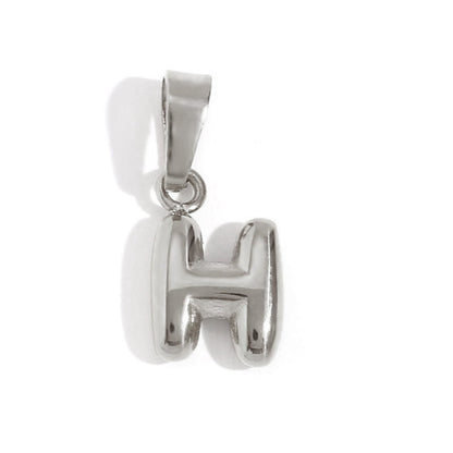 Silver Balloon Letter Necklace – FIORENE