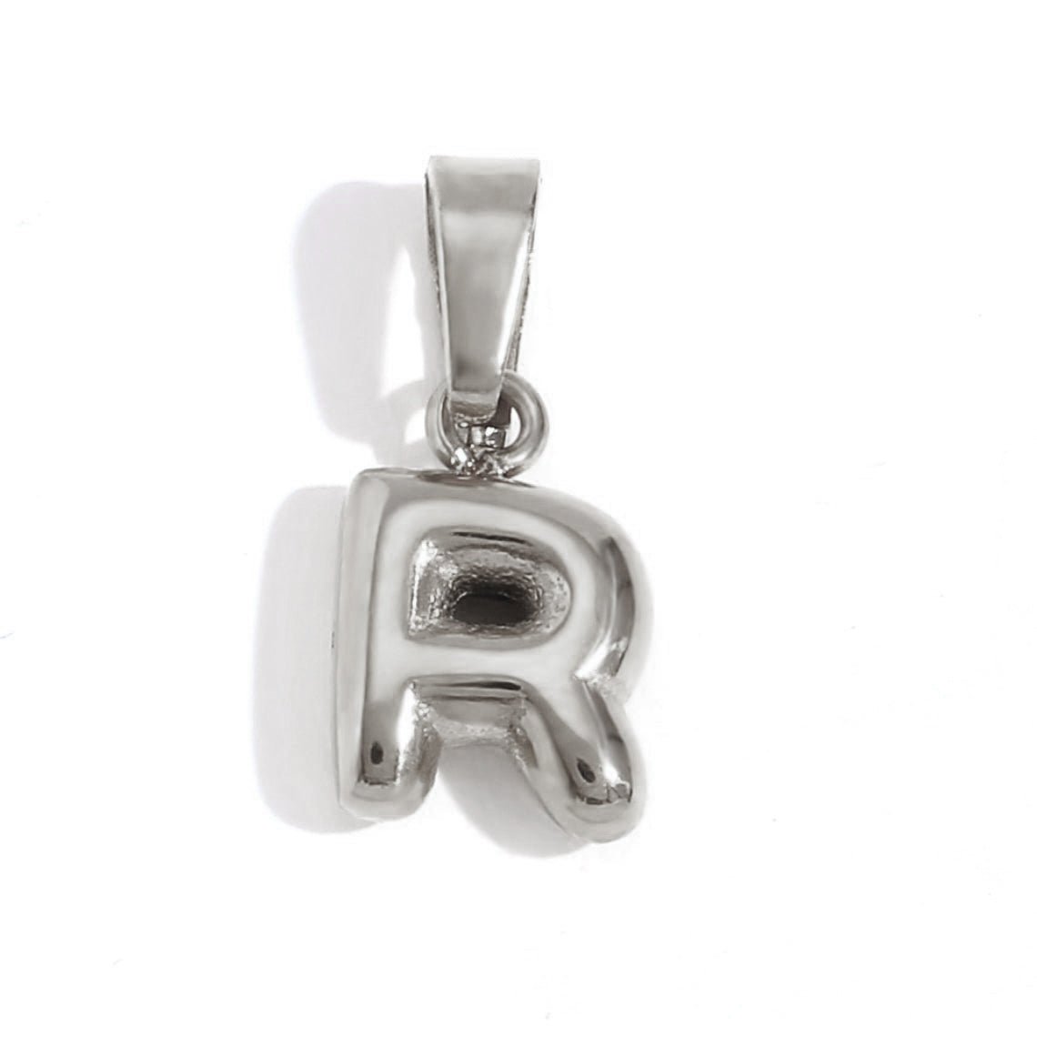 Silver Balloon Letter Necklace – FIORENE