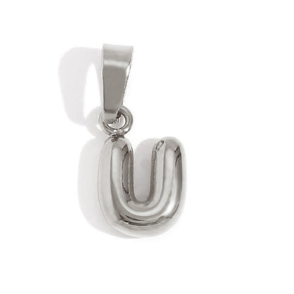 Silver Balloon Letter Necklace – FIORENE