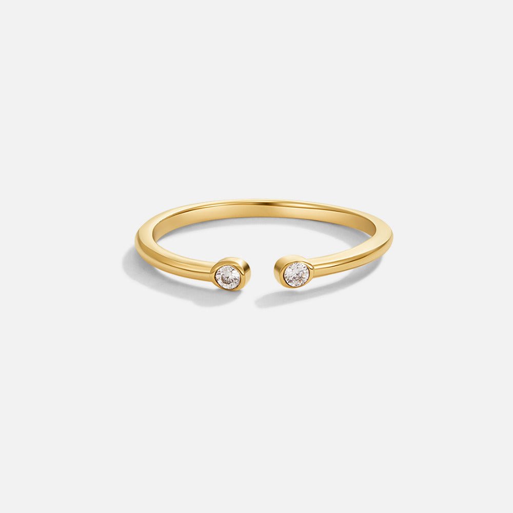 Gilded Duo Sparkle Ring – FIORENE