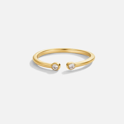 Gilded Duo Sparkle Ring – FIORENE