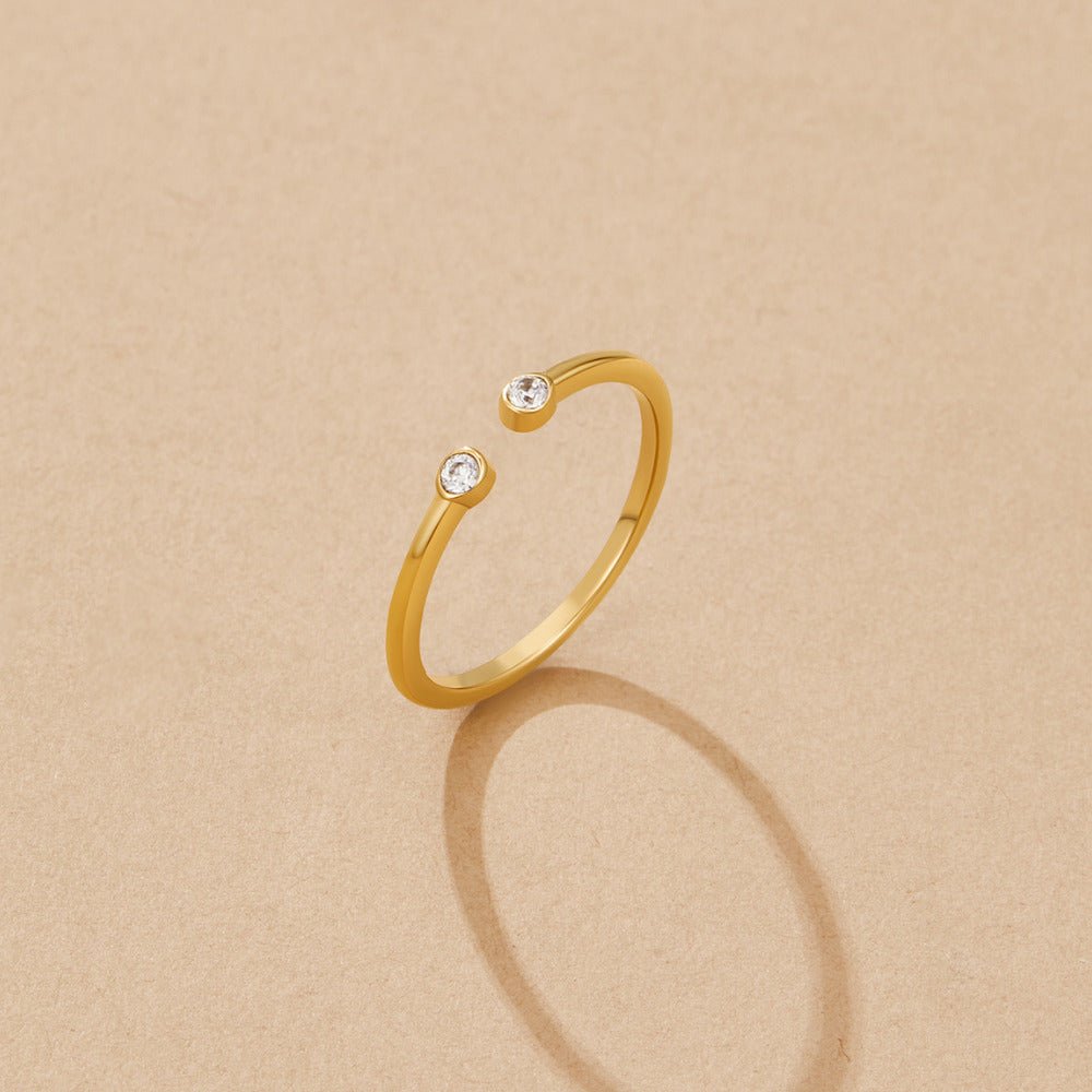 Gilded Duo Sparkle Ring – FIORENE