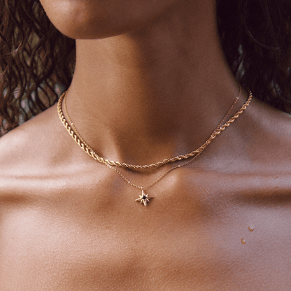 Golden French Rope Necklace – FIORENE