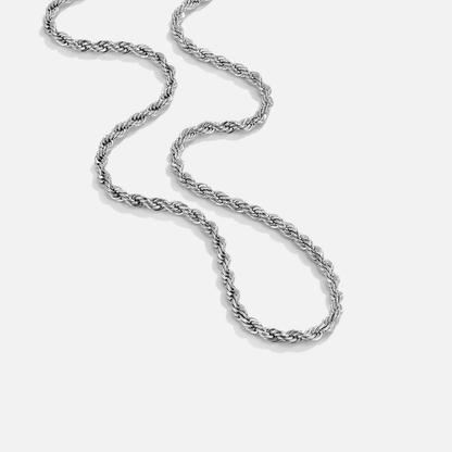 Luminous Twisted Silver Necklace – FIORENE