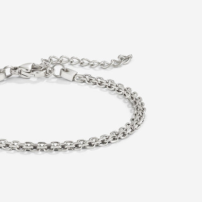 Luminous Silver Mesh Bracelet – FIORENE