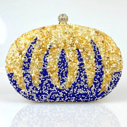 Citrine Azure Mosaic Clutch – FIORENE