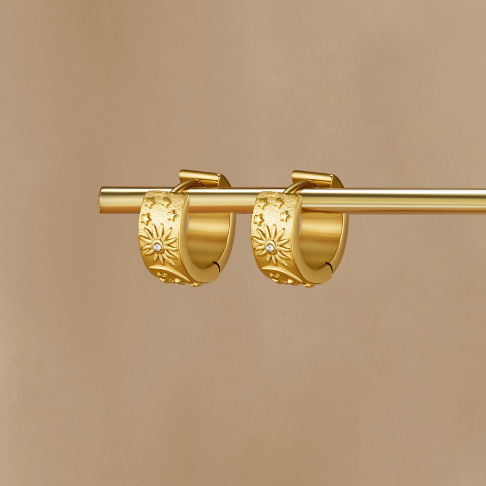 Celestial Sun Huggie Earring – FIORENE