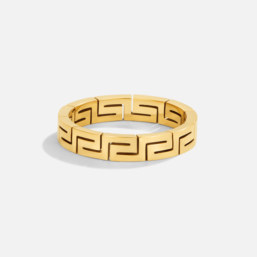 Golden Labyrinth Ring – FIORENE