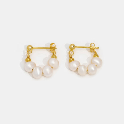 Gilded Pearl Hoop Charm – FIORENE