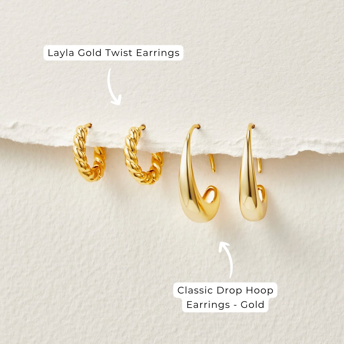 Gilded Crescent Shell Earring – FIORENE