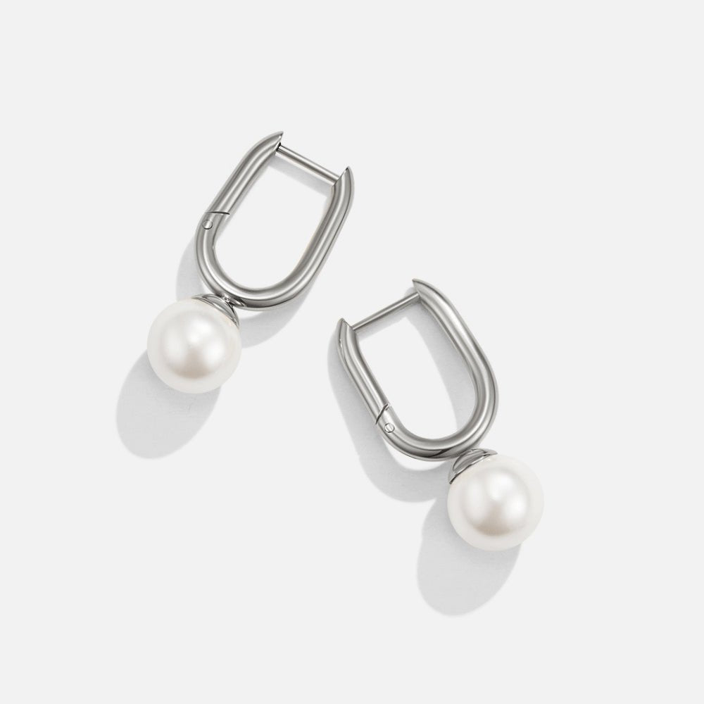 Silvered Nacre Drop Earring – FIORENE