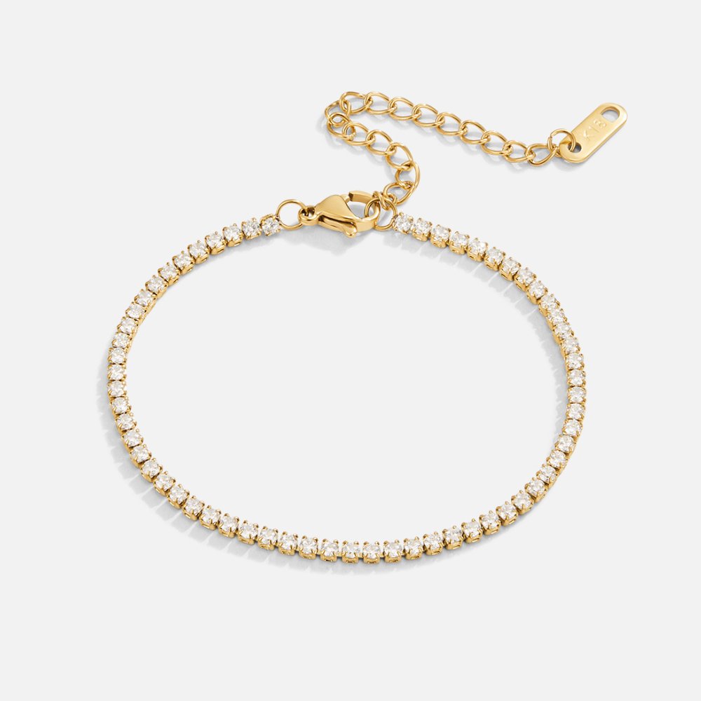 Radiant Gilded Tennis Bracelet – FIORENE