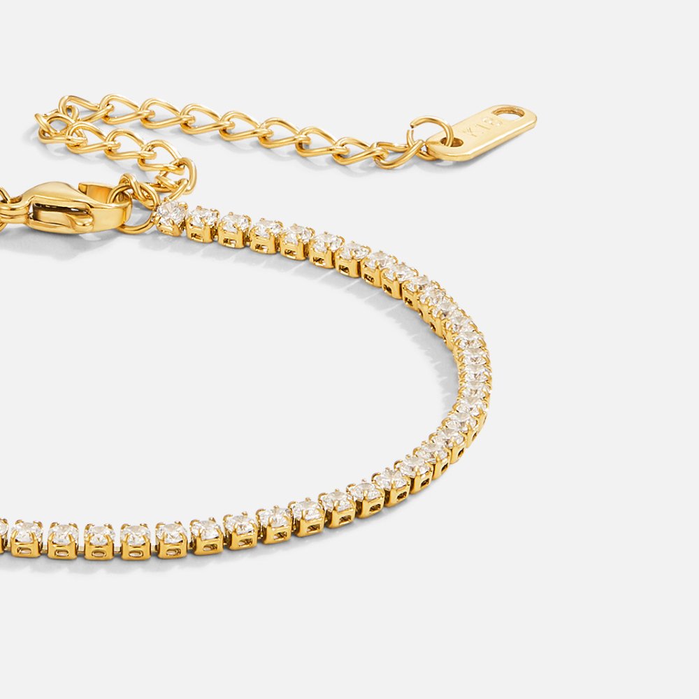 Radiant Gilded Tennis Bracelet – FIORENE