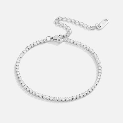 Radiant Silver Tennis Bracelet – FIORENE