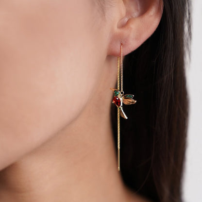 Golden Flight Drop Earrings – FIORENE