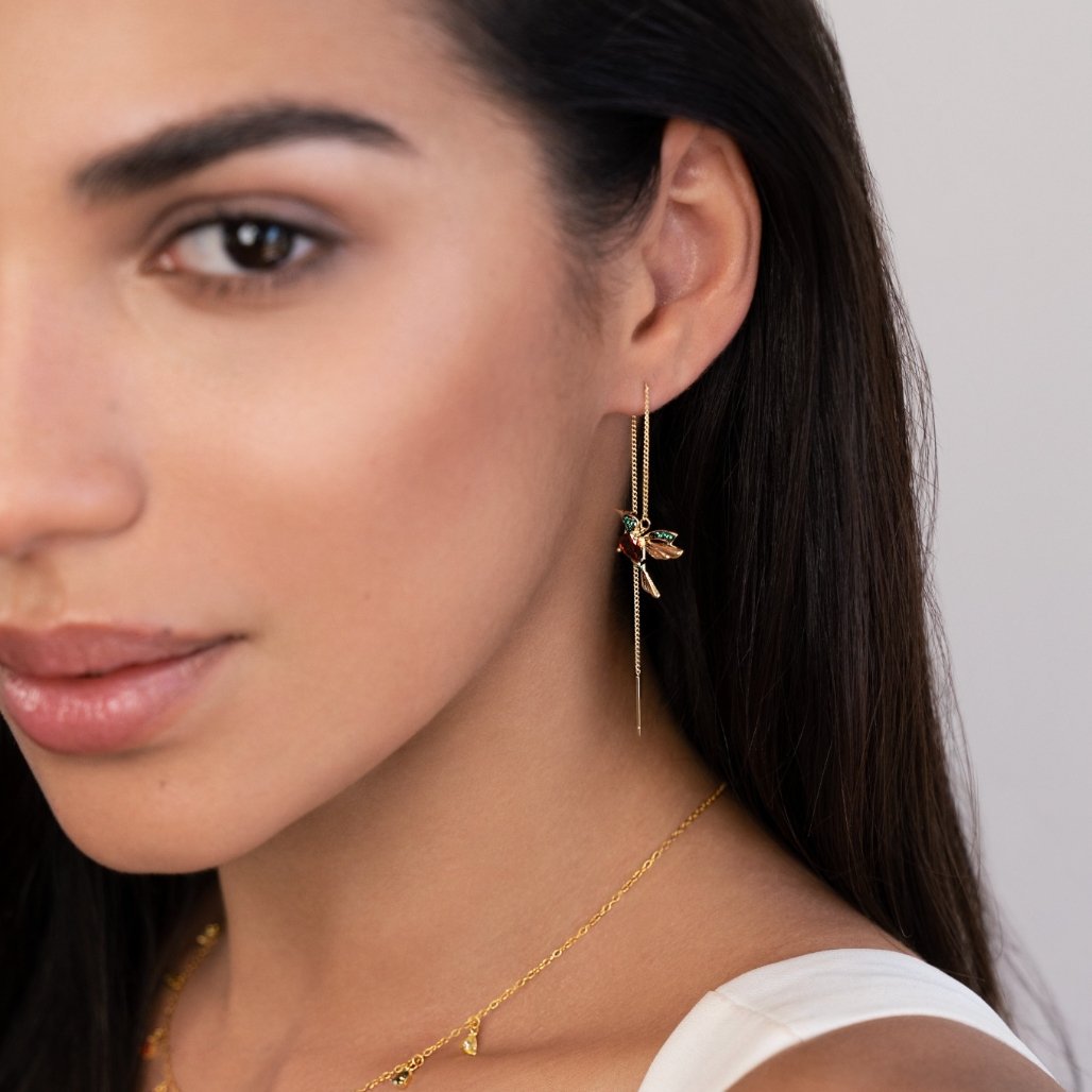 Golden Flight Drop Earrings – FIORENE