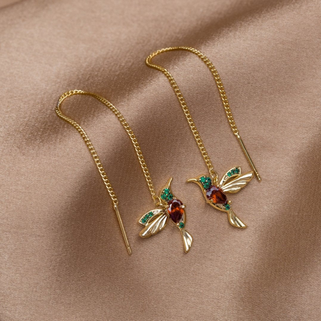 Golden Flight Drop Earrings – FIORENE