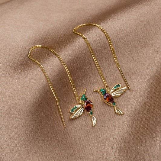 Golden Flight Drop Earrings – FIORENE