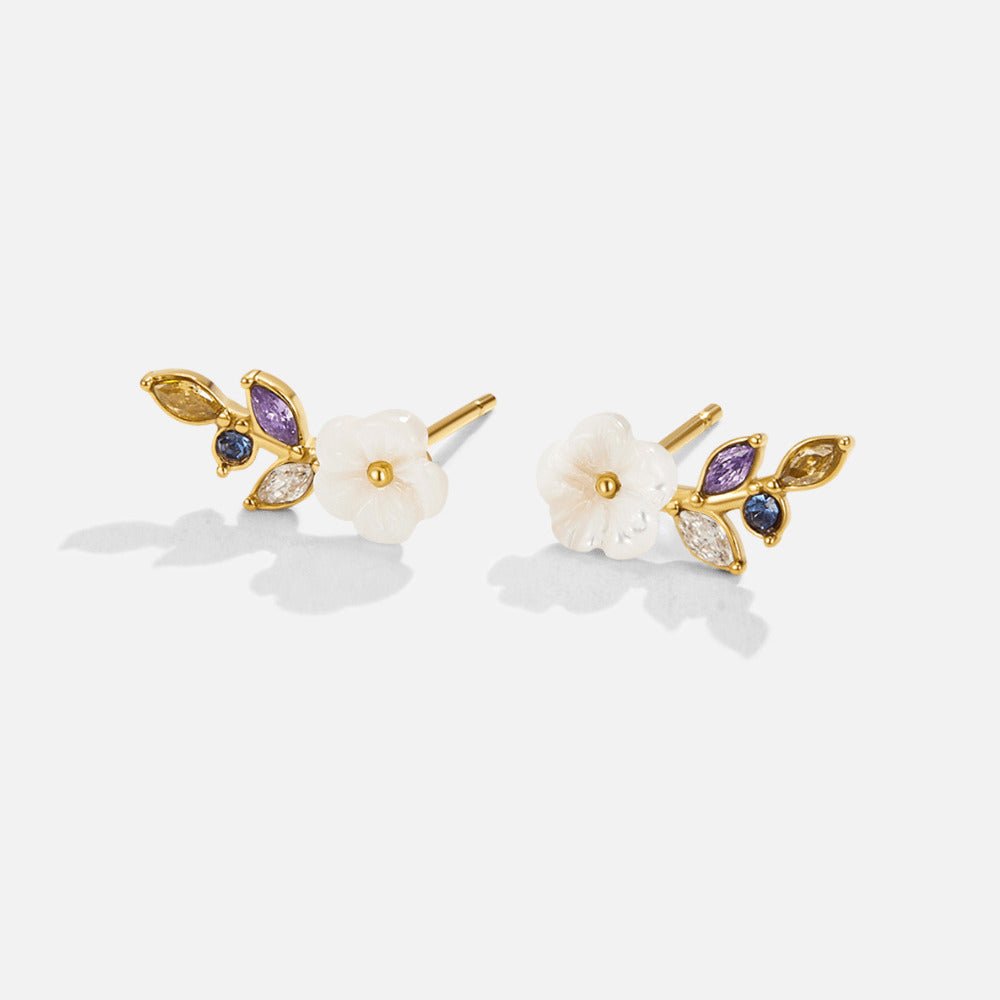 Nacre Floral Cluster Earring – FIORENE