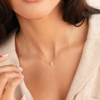 Minimalist Radiant Gem Necklace – FIORENE