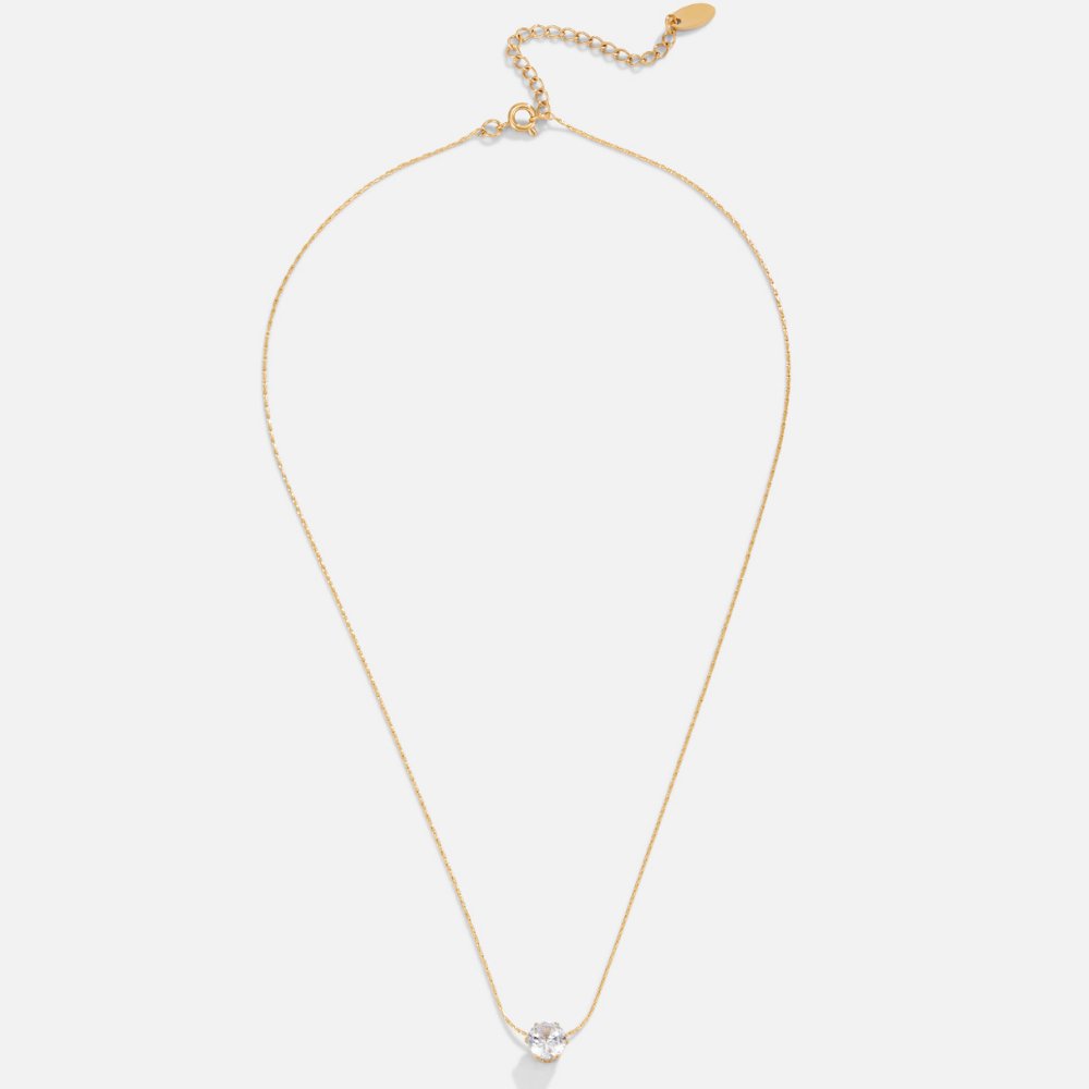 Minimalist Radiant Gem Necklace – FIORENE