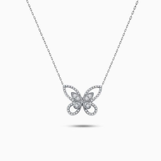 Alouette Silver Butterfly Necklace – FIORENE