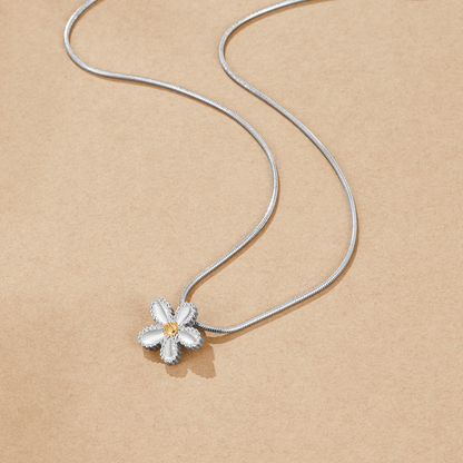 Daisy Blossom Silver Necklace – FIORENE