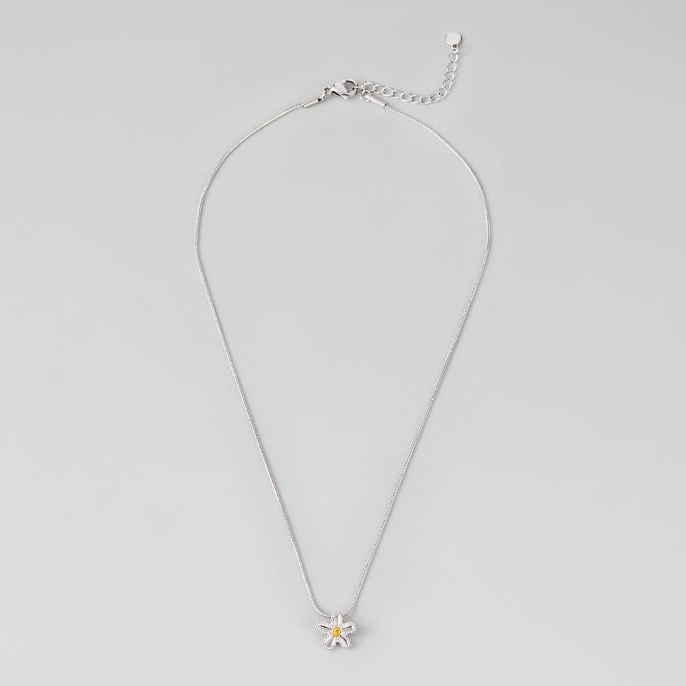 Daisy Blossom Silver Necklace – FIORENE