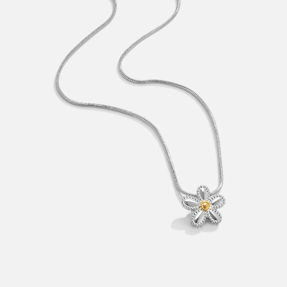 Daisy Blossom Silver Necklace – FIORENE