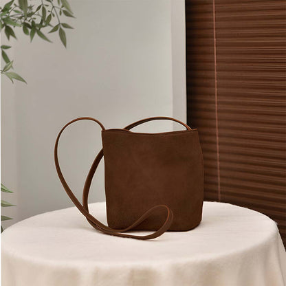 Mocha Suede Crossbody Bag – FIORENE