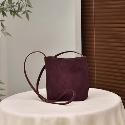 Mocha Suede Crossbody Bag – FIORENE