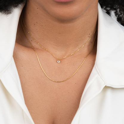 Solitaire Dual Necklace – FIORENE