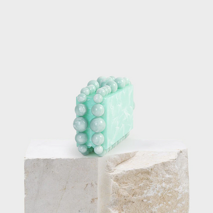 Pearlescent Bubble Box Clutch – FIORENE