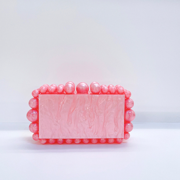 Pearlescent Bubble Box Clutch – FIORENE