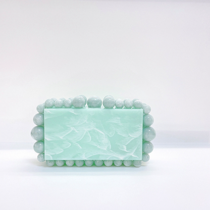 Pearlescent Bubble Box Clutch – FIORENE