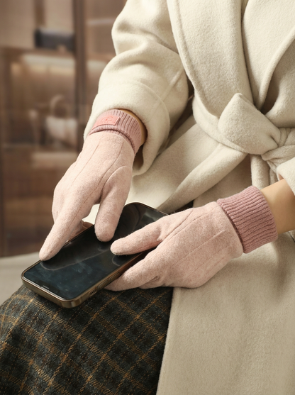 Cashmere Taupe Touchscreen Elegance Gloves – FIORENE