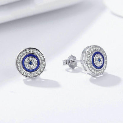 Dazzling Symbolic Evil Eye Earrings – FIORENE