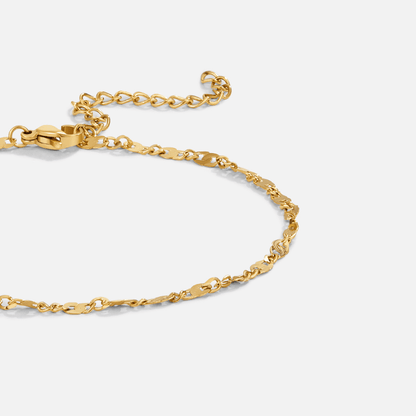 Gilded Sequence Link Anklet – FIORENE