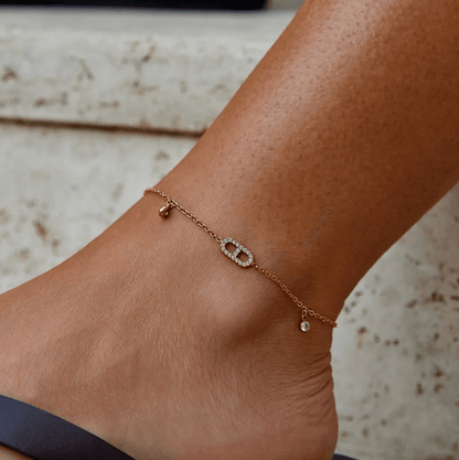 Link & Crystal Anklet – FIORENE