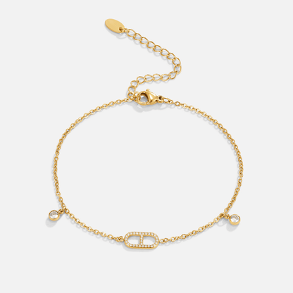 Link & Crystal Anklet – FIORENE