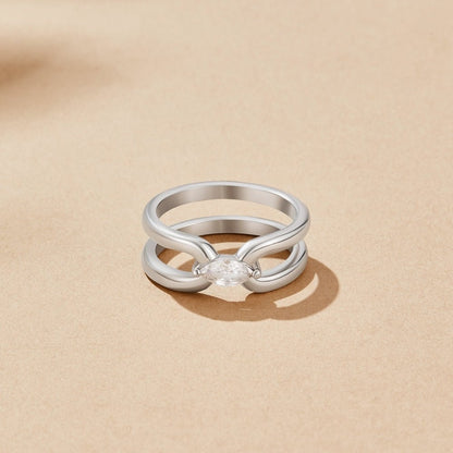 Arctic Marquise Wave Ring – FIORENE