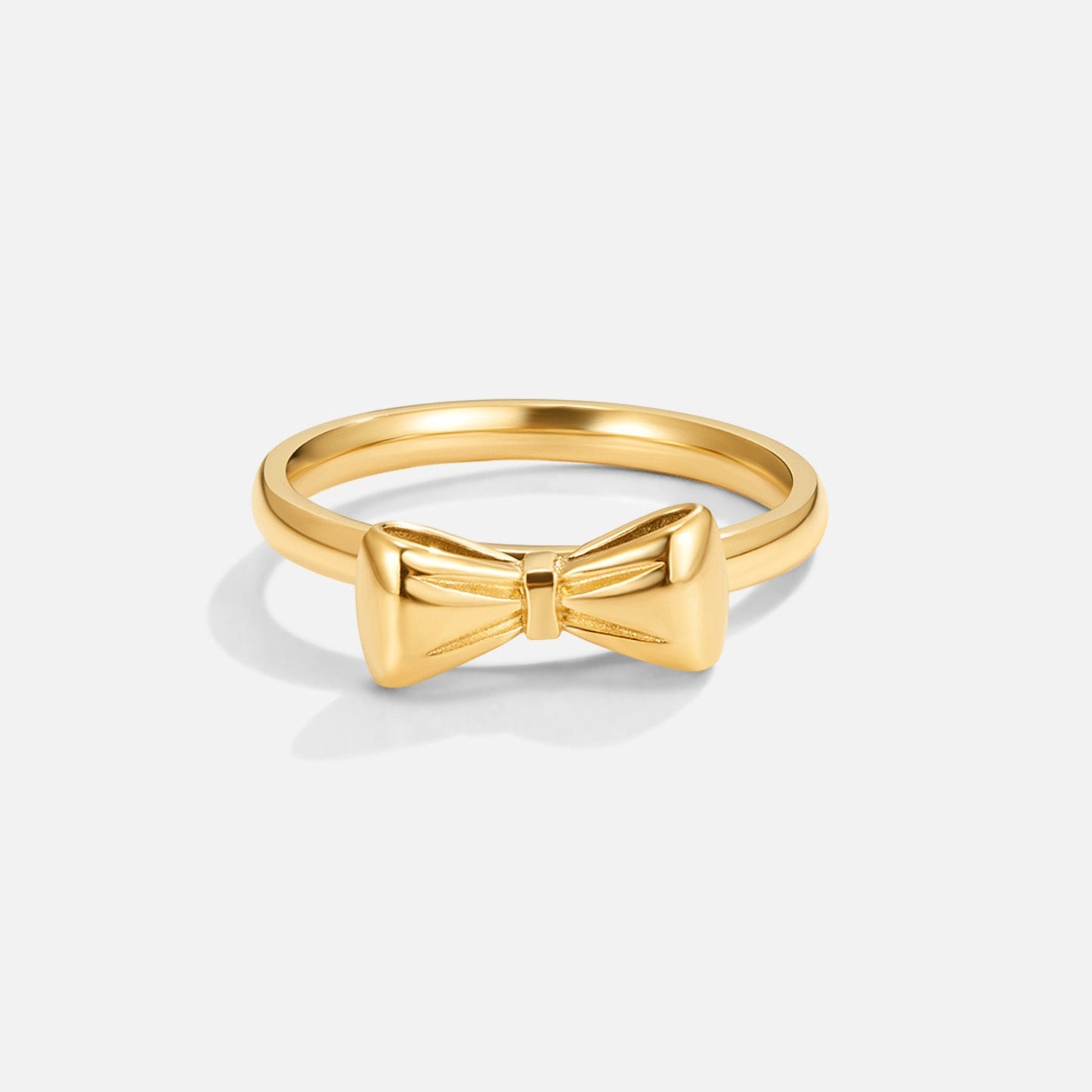 Iconic Golden Polished Knot Ring – FIORENE
