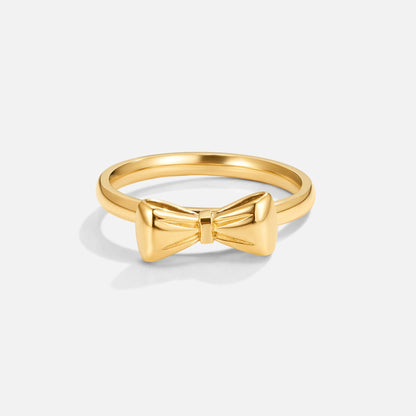 Iconic Golden Polished Knot Ring – FIORENE