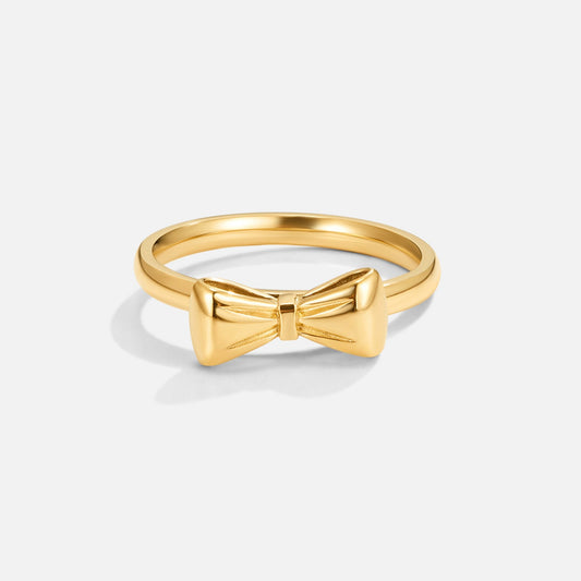 Iconic Golden Polished Knot Ring – FIORENE