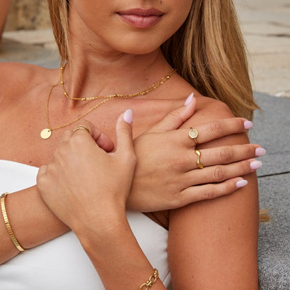 Honey Hexagon Quartz Ring – FIORENE