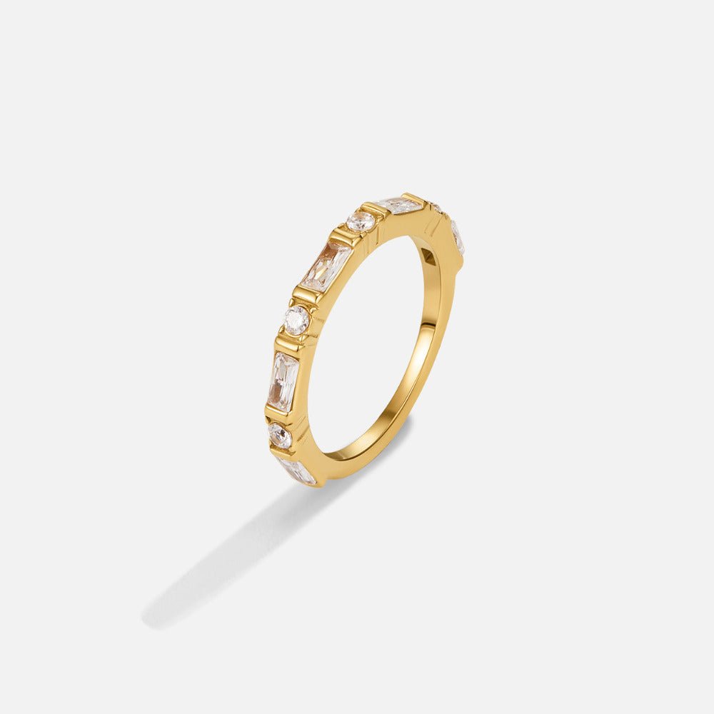 Gilded Baguette Sequence Ring – FIORENE