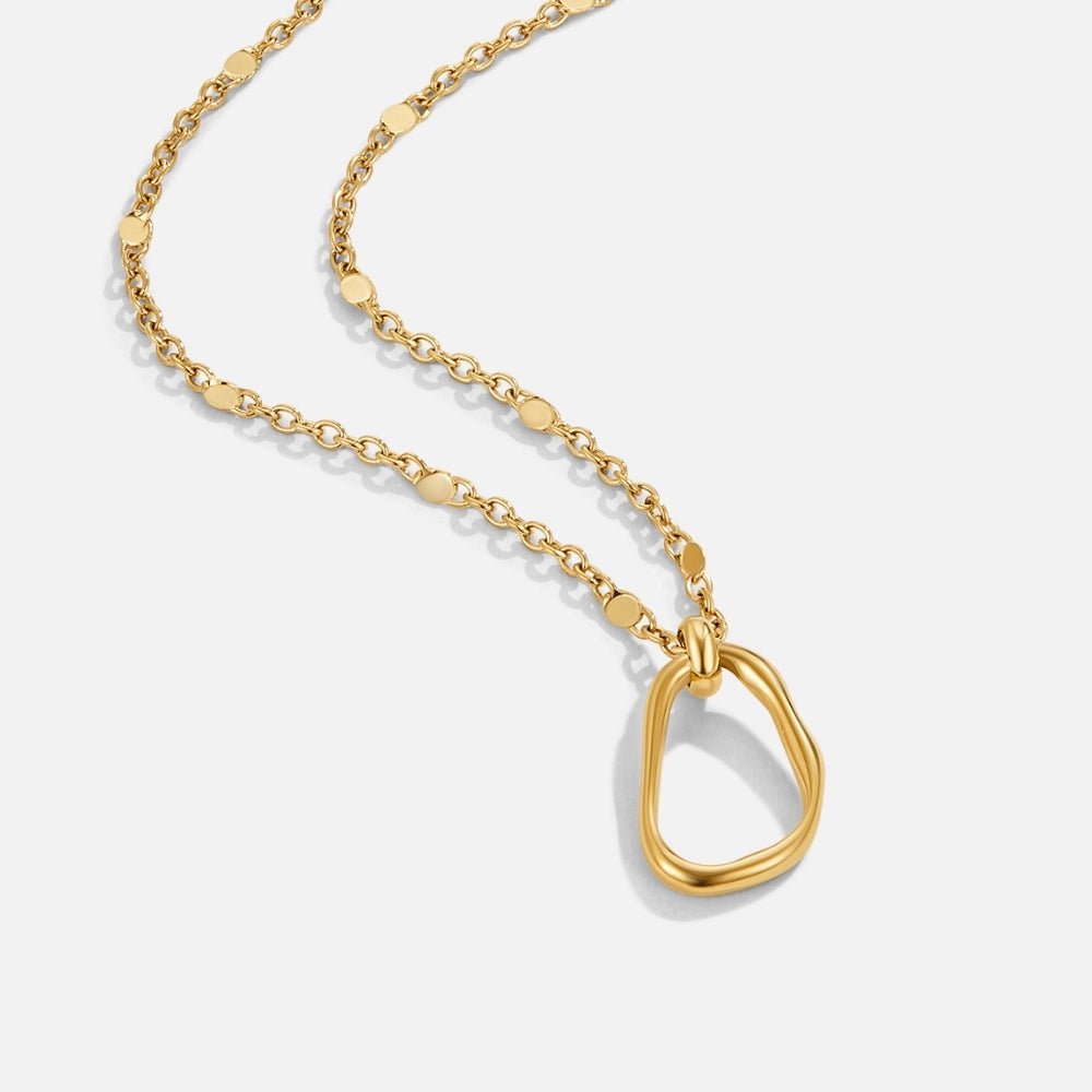 Gilded Fluid Orbit Necklace – FIORENE